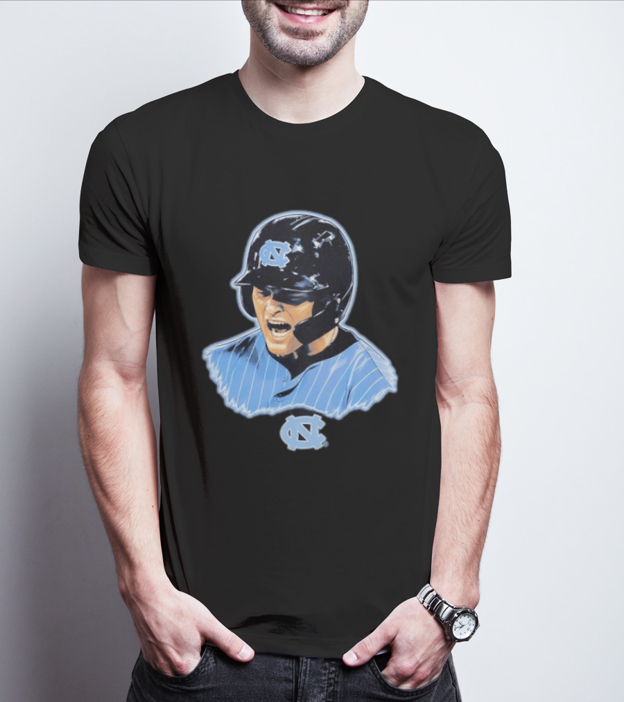 Macon Winslow North Carolina Tar Heels Baseball Player Helmet And Jersey T-Shirt