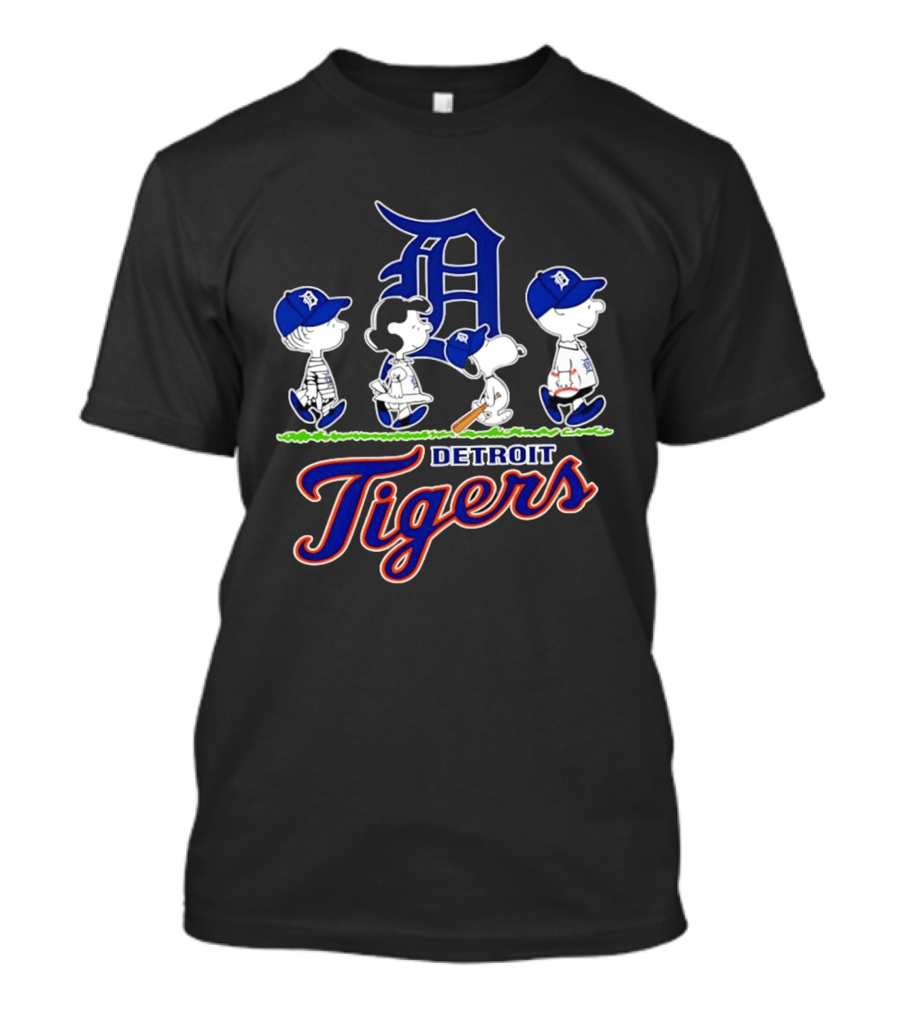 Detroit Tigers Snoopy Charlie Brown Lucy Linus Abbey Road 2026 Collaboration T-Shirt