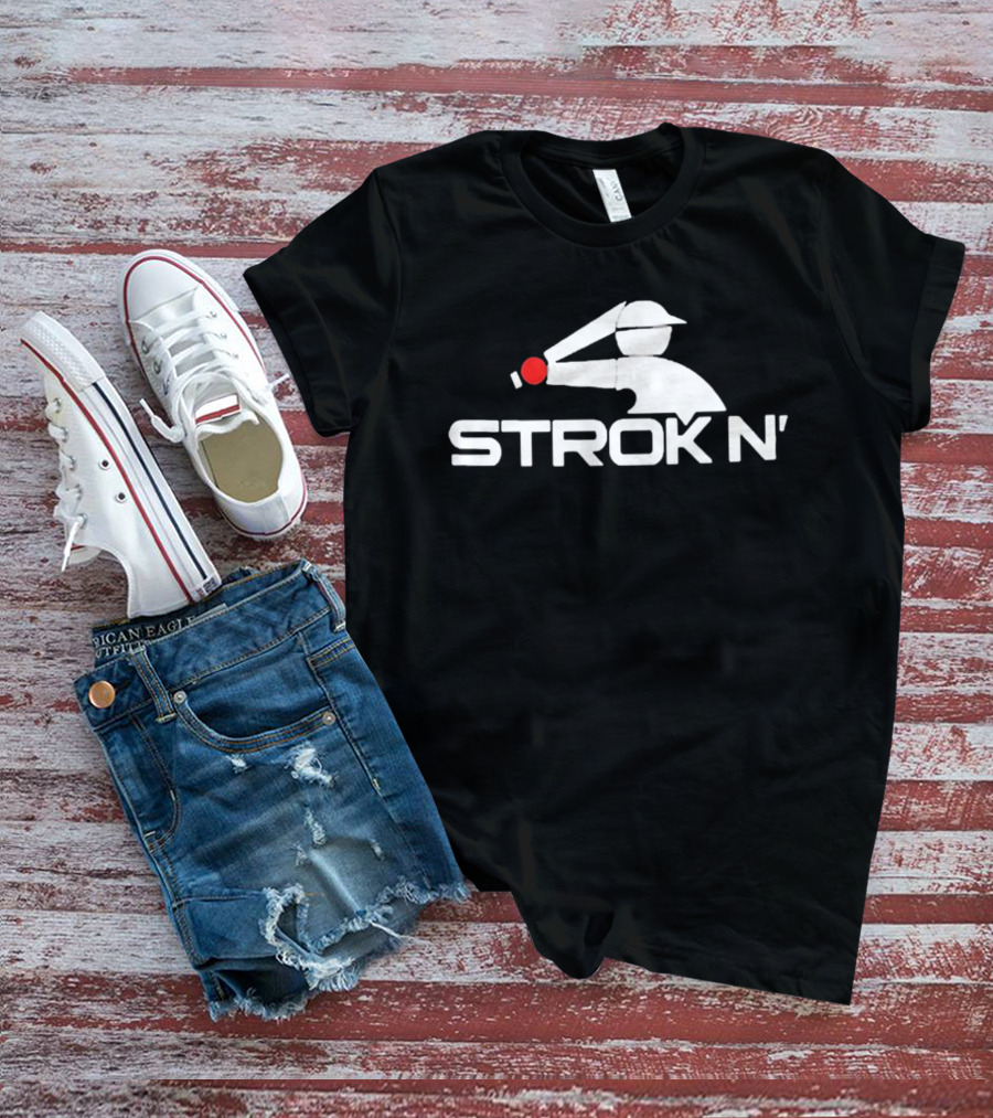Strokin' Batter Hitting Baseball Player T-Shirt