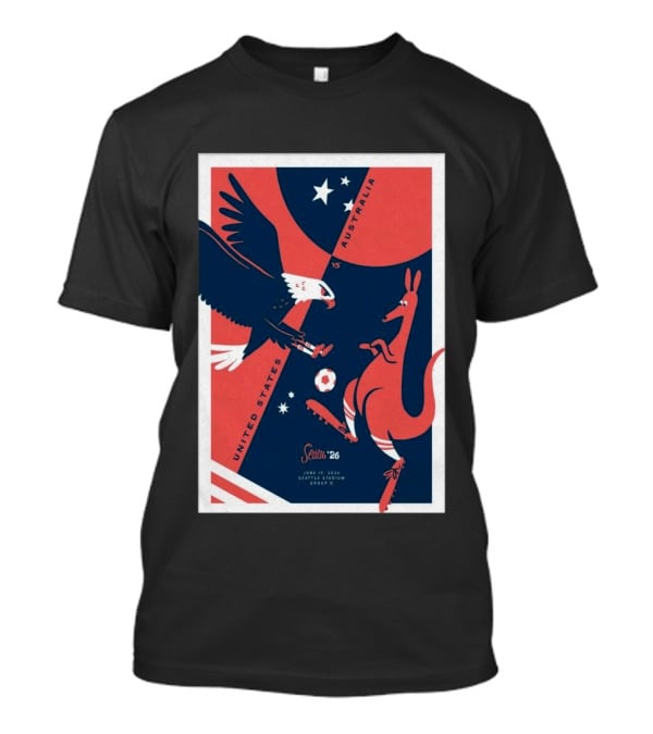 United States Vs Australia June 19 2026 Seattle Stadium Soccer Match T-Shirt