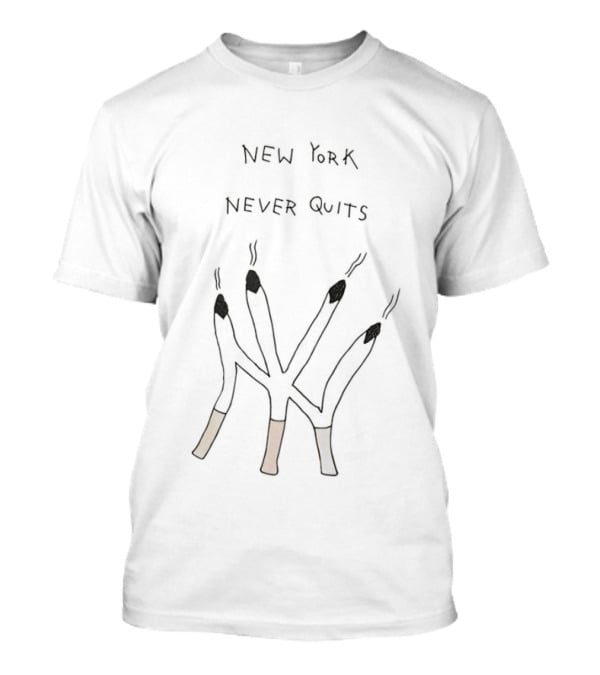 New York Never Quits Cigarettes Forming NY Yankees T-Shirt
