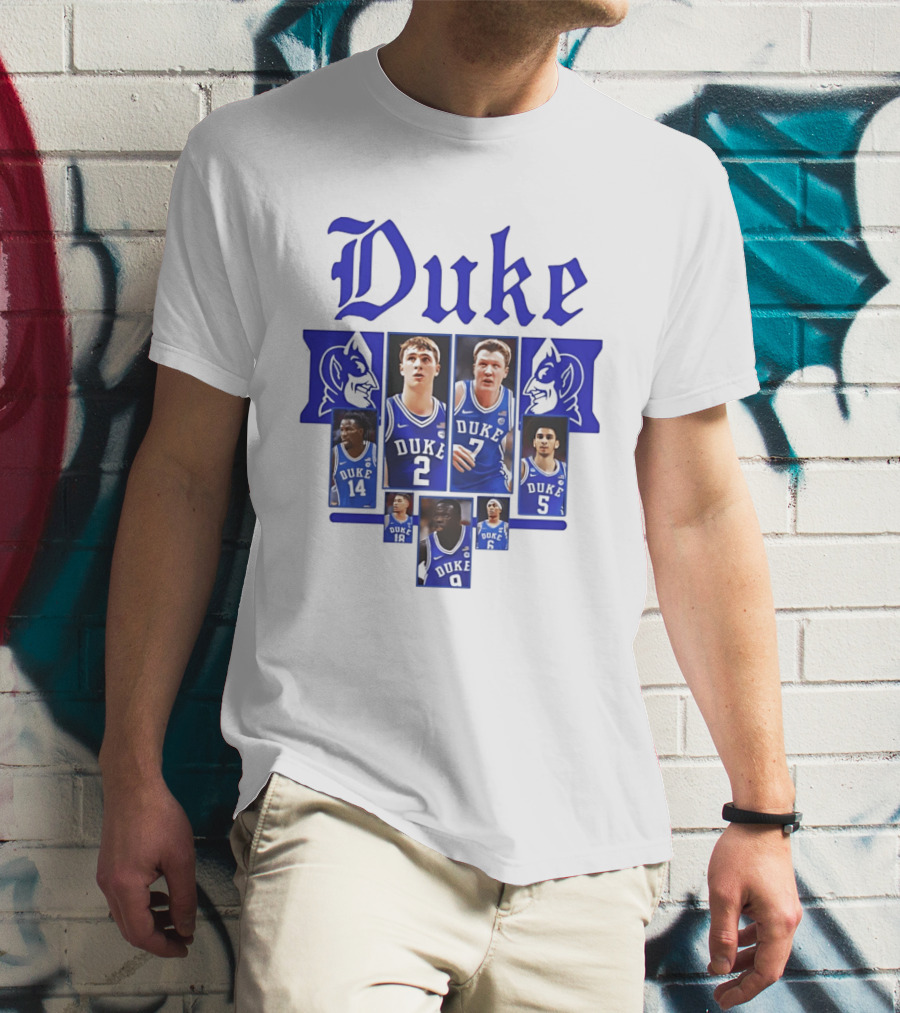 Duke Blue Devils Basketball Team Collage 2025 2026 T-Shirt