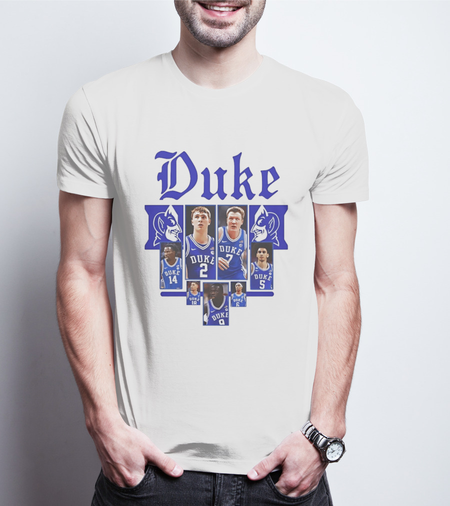 Duke Blue Devils Basketball Team Collage 2025 2026 T-Shirt