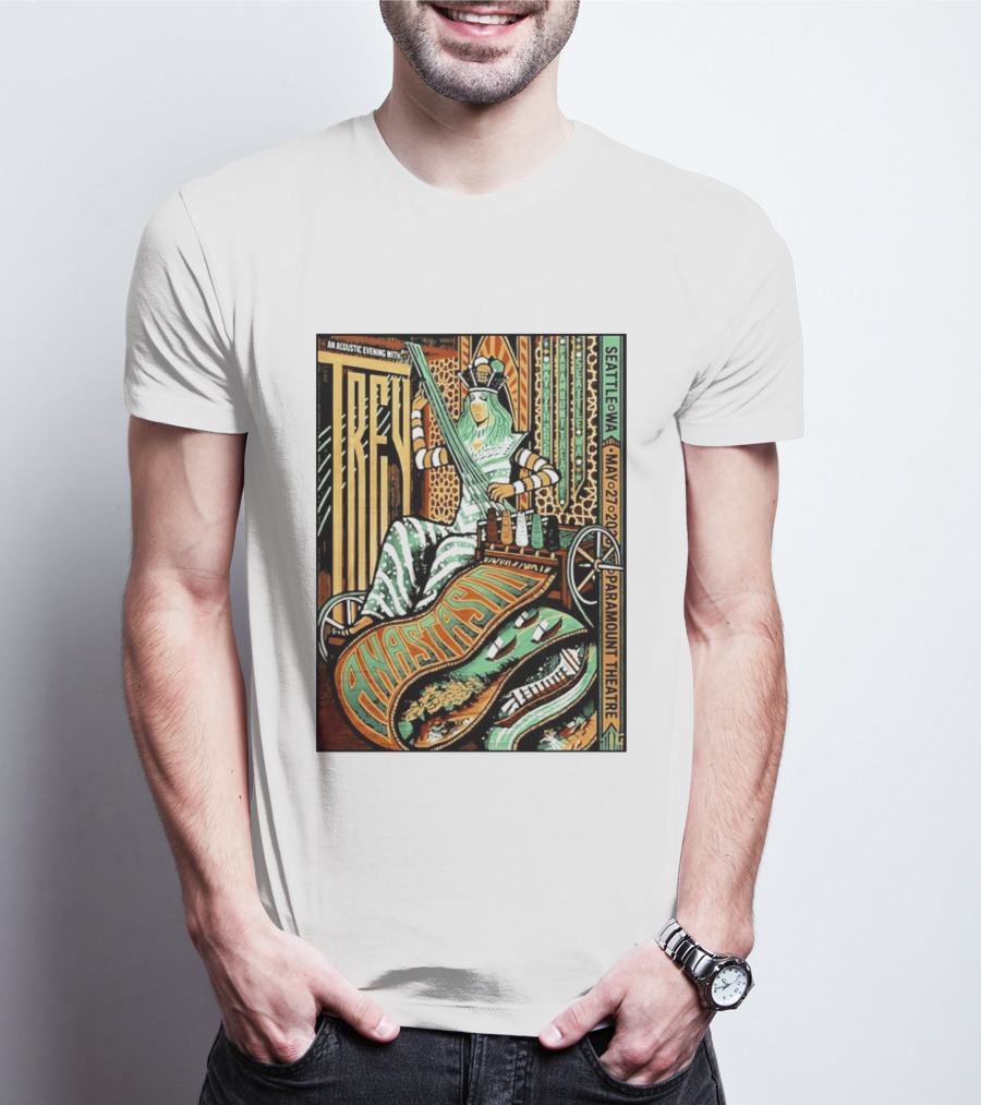 Trey Anastasio Acoustic Evening Seattle WA May 27 2026 Paramount Theatre T-Shirt