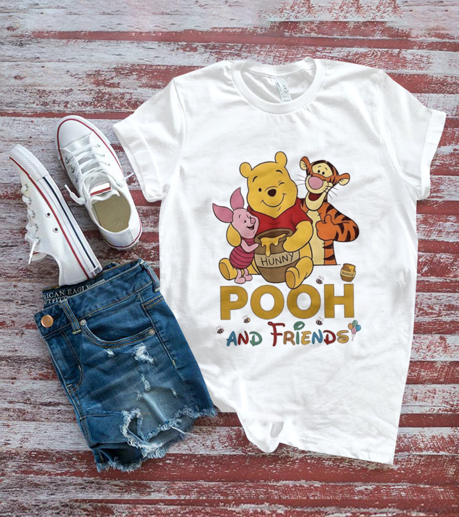 Pooh And Friends Hunny Pot Tigger Piglet T-Shirt