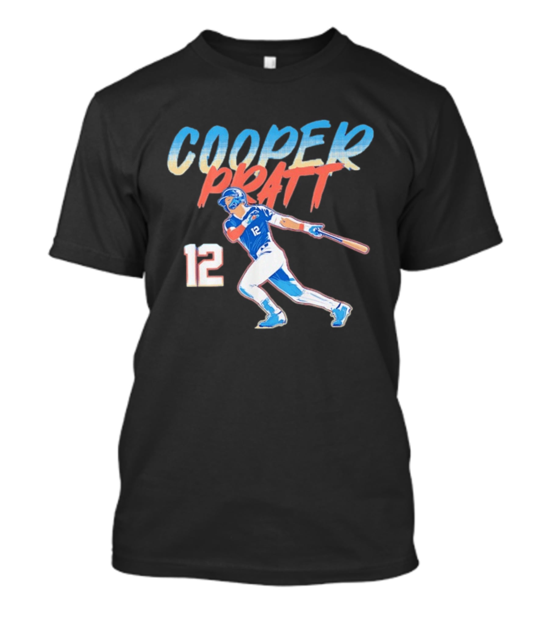 Cooper Pratt Swinging Baseball Number 12 T-Shirt