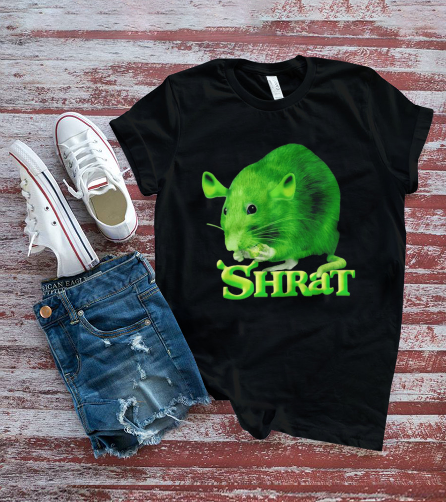 Shrat Chaos Potato Meme Shrek Rat Green Rodent Hybrid T-Shirt