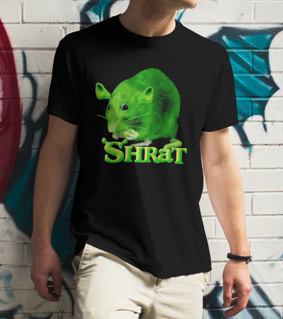 Shrat Chaos Potato Meme Shrek Rat Green Rodent Hybrid T-Shirt