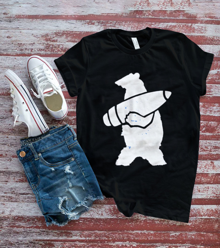 Bear Holding Artillery Shell Military Corporal T-Shirt