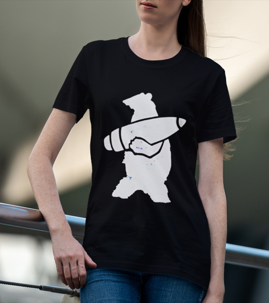 Bear Holding Artillery Shell Military Corporal T-Shirt