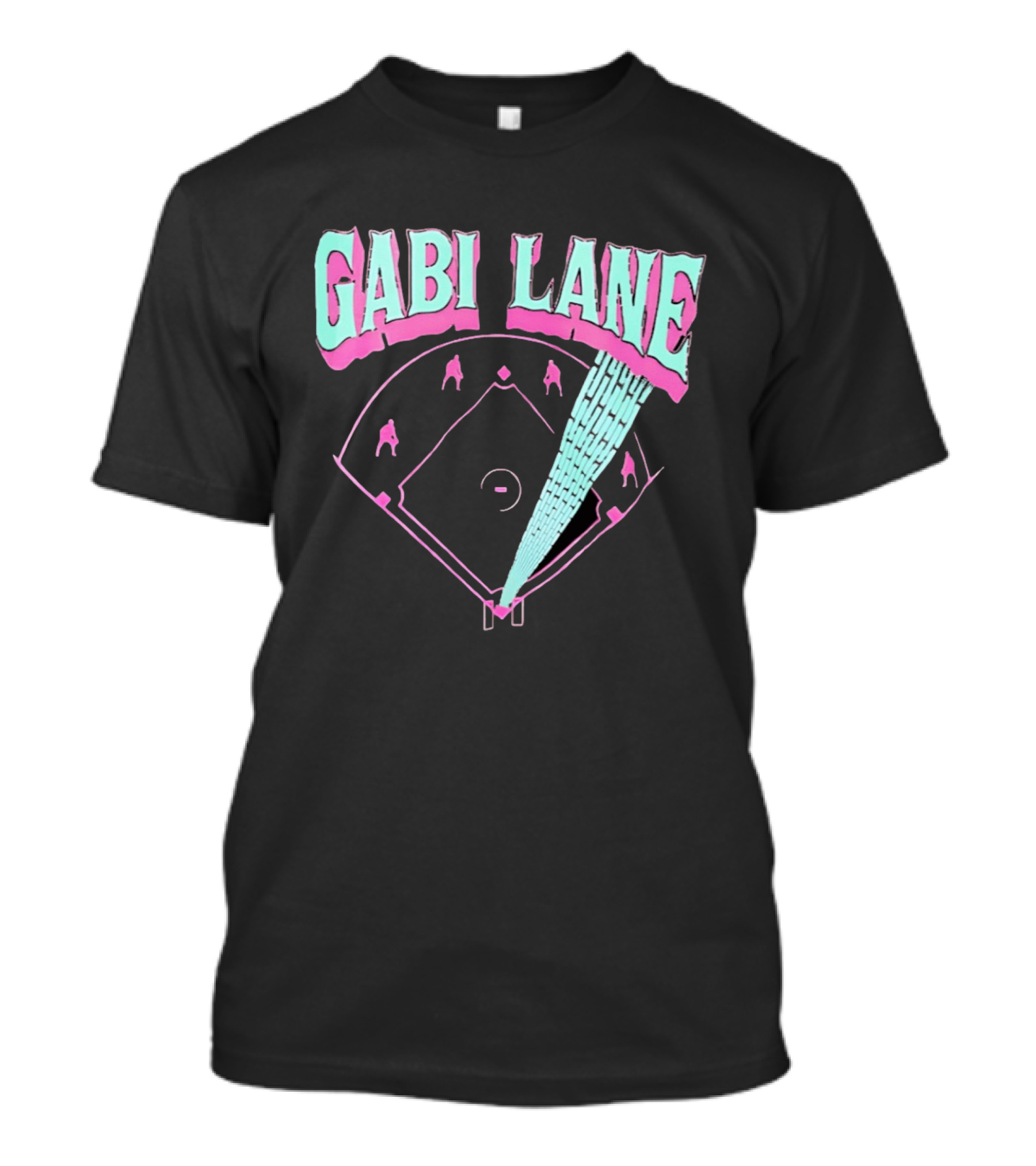 Gabi Lane Baseball Field Diamond Players T-Shirt