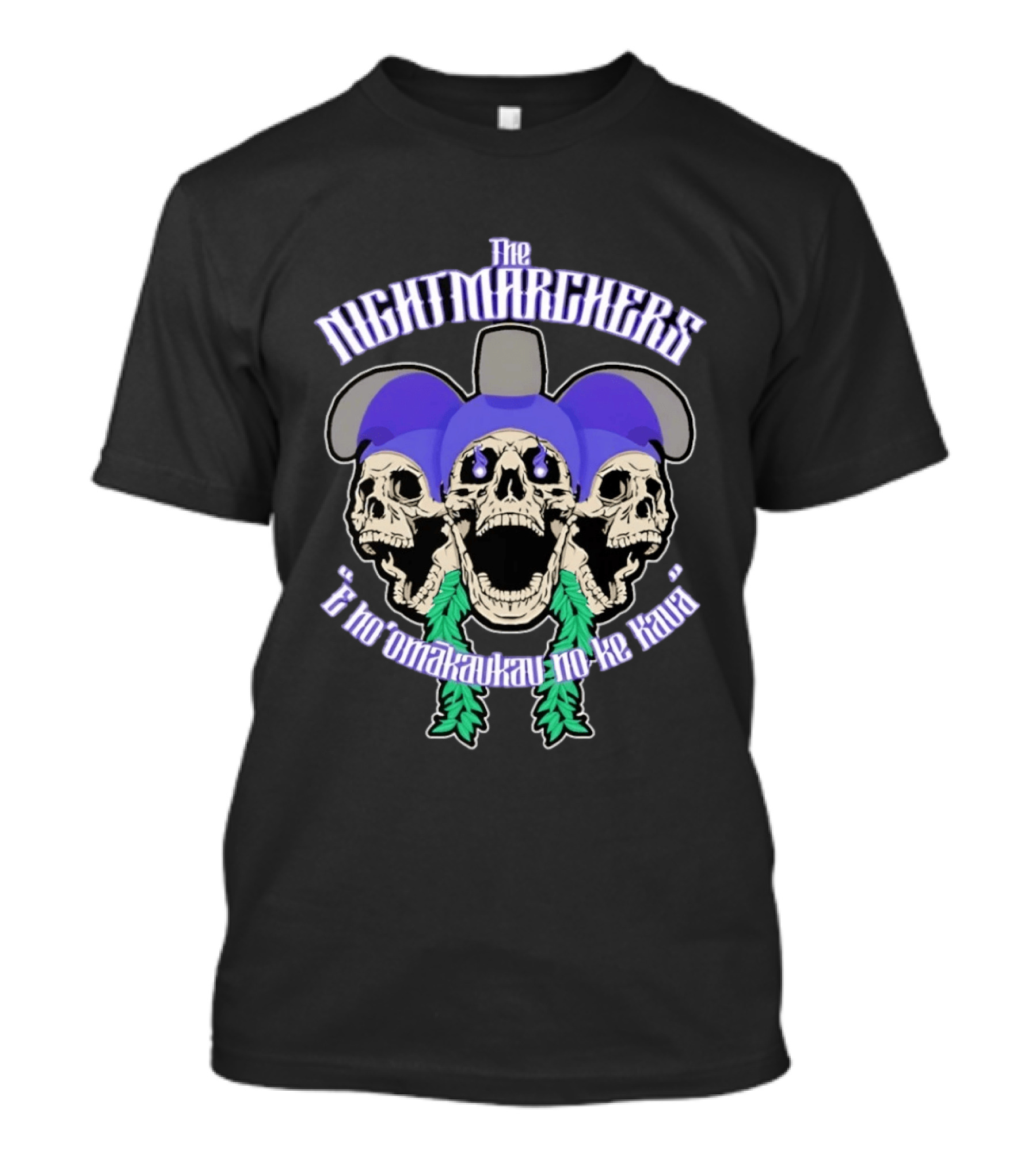 The Nightmarchers Huaka'ipo Skull "E No'Omakaukau No Ke Kaua T-Shirt