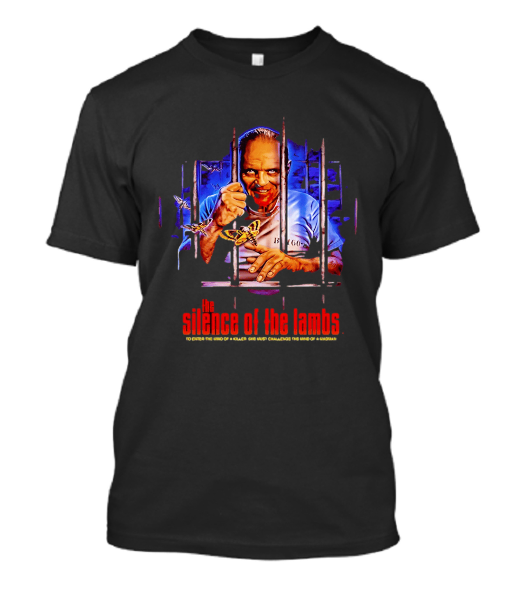 The Silence Of The Lambs Hannibal Lecter Anthony Hopkins Barbed Window Moth T-Shirt