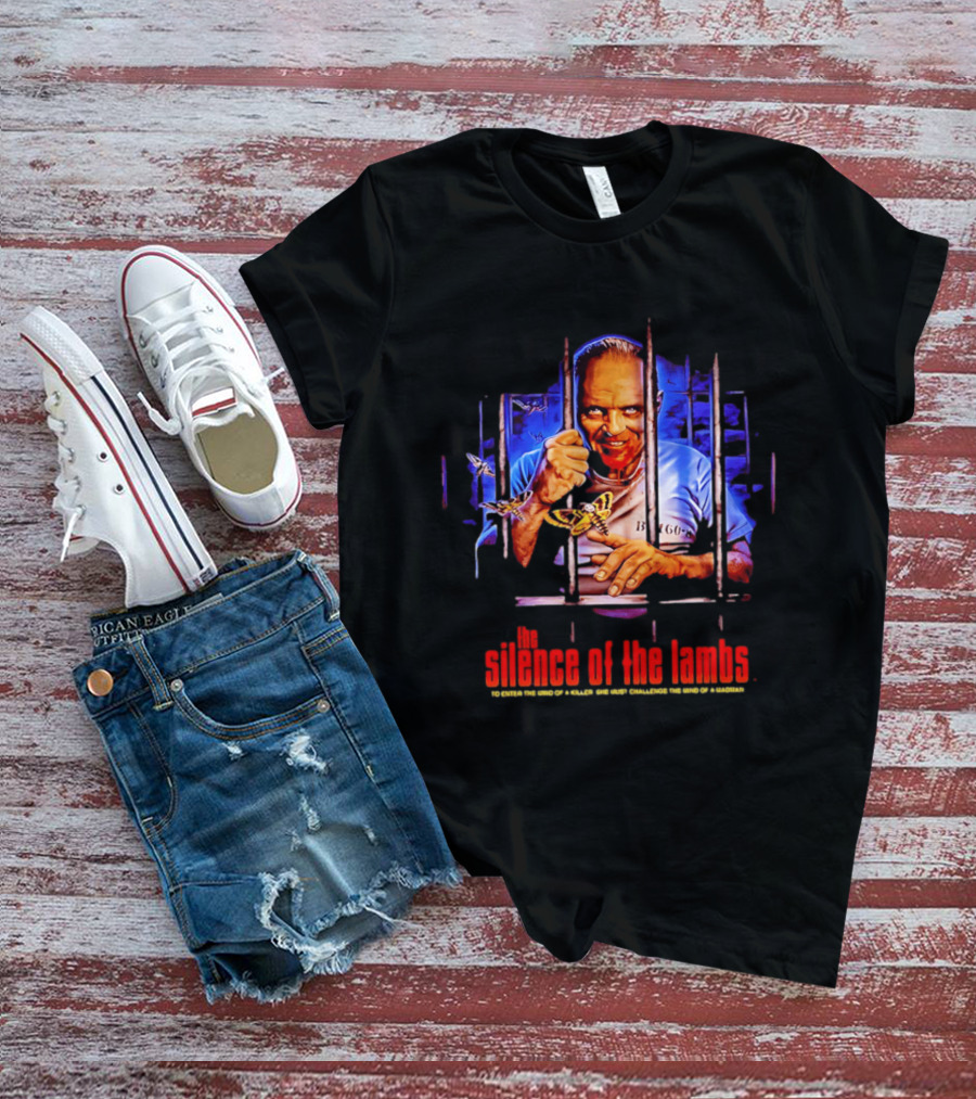 The Silence Of The Lambs Hannibal Lecter Anthony Hopkins Barbed Window Moth T-Shirt