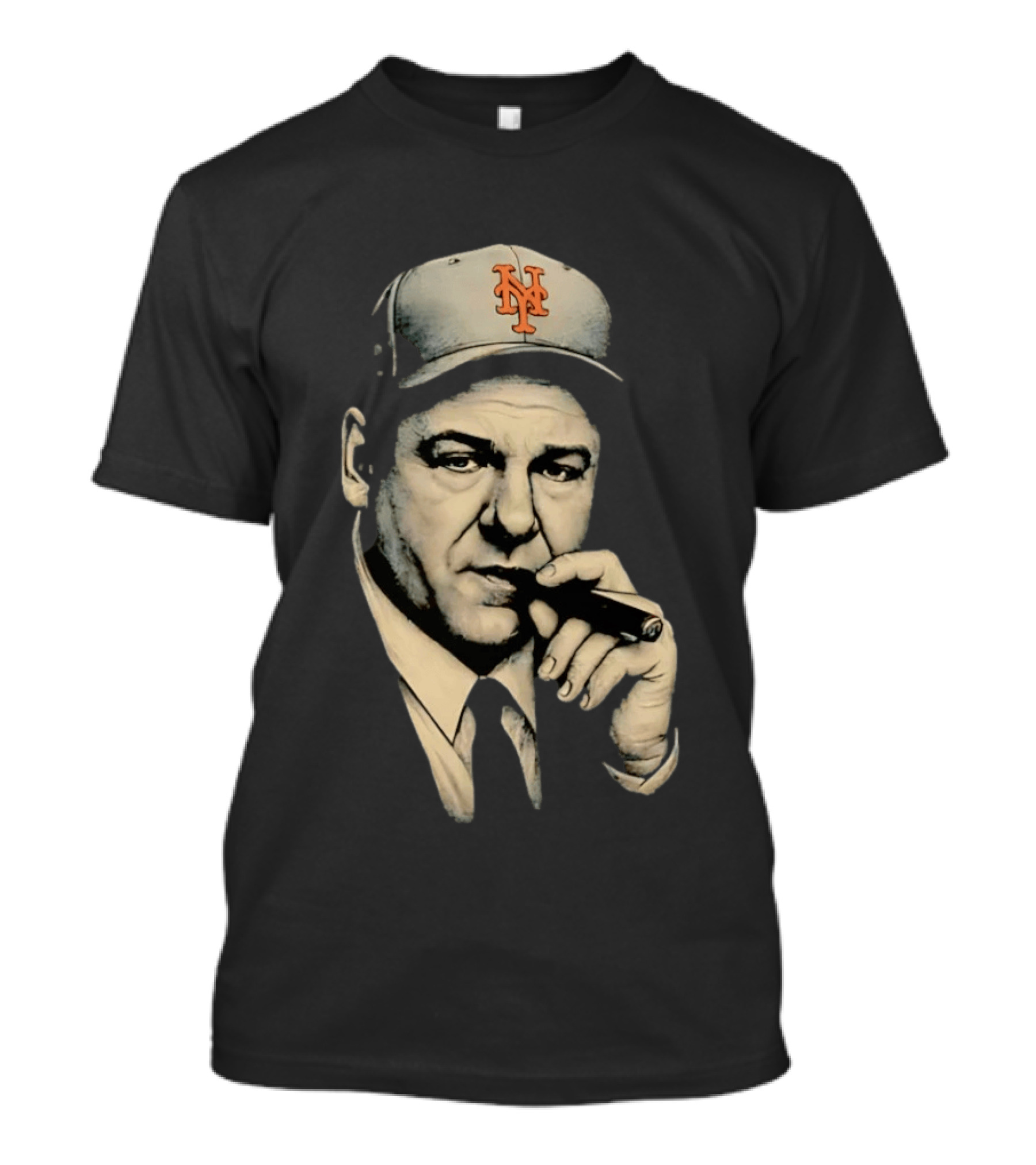 Tony Soprano New York Mets Cap Smoking Cigar T-Shirt