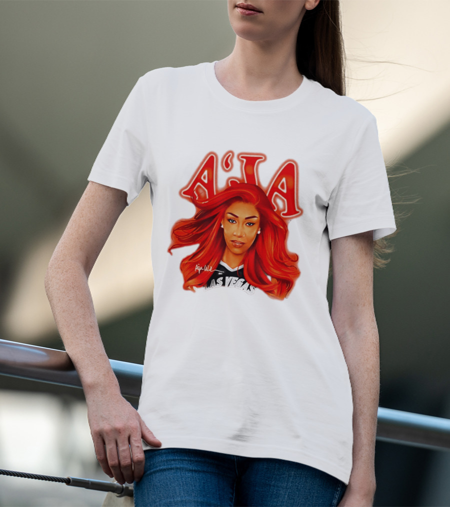 A'ja Wilson Aces Las Vegas Playa Society T-Shirt