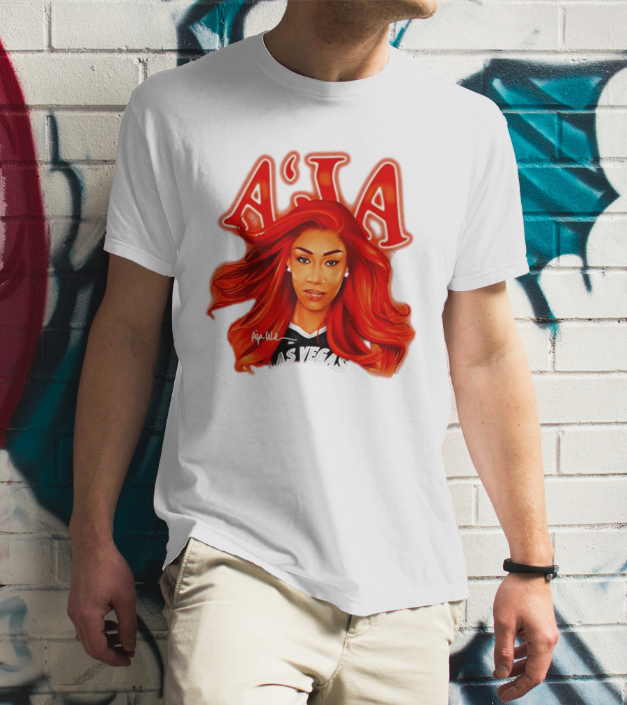 A'ja Wilson Aces Las Vegas Playa Society T-Shirt