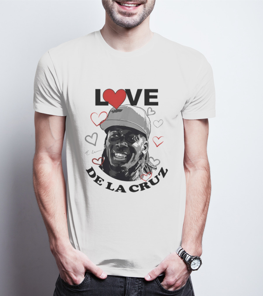 Love Heart Design Elly De La Cruz Cincinnati Reds Baseball T-Shirt