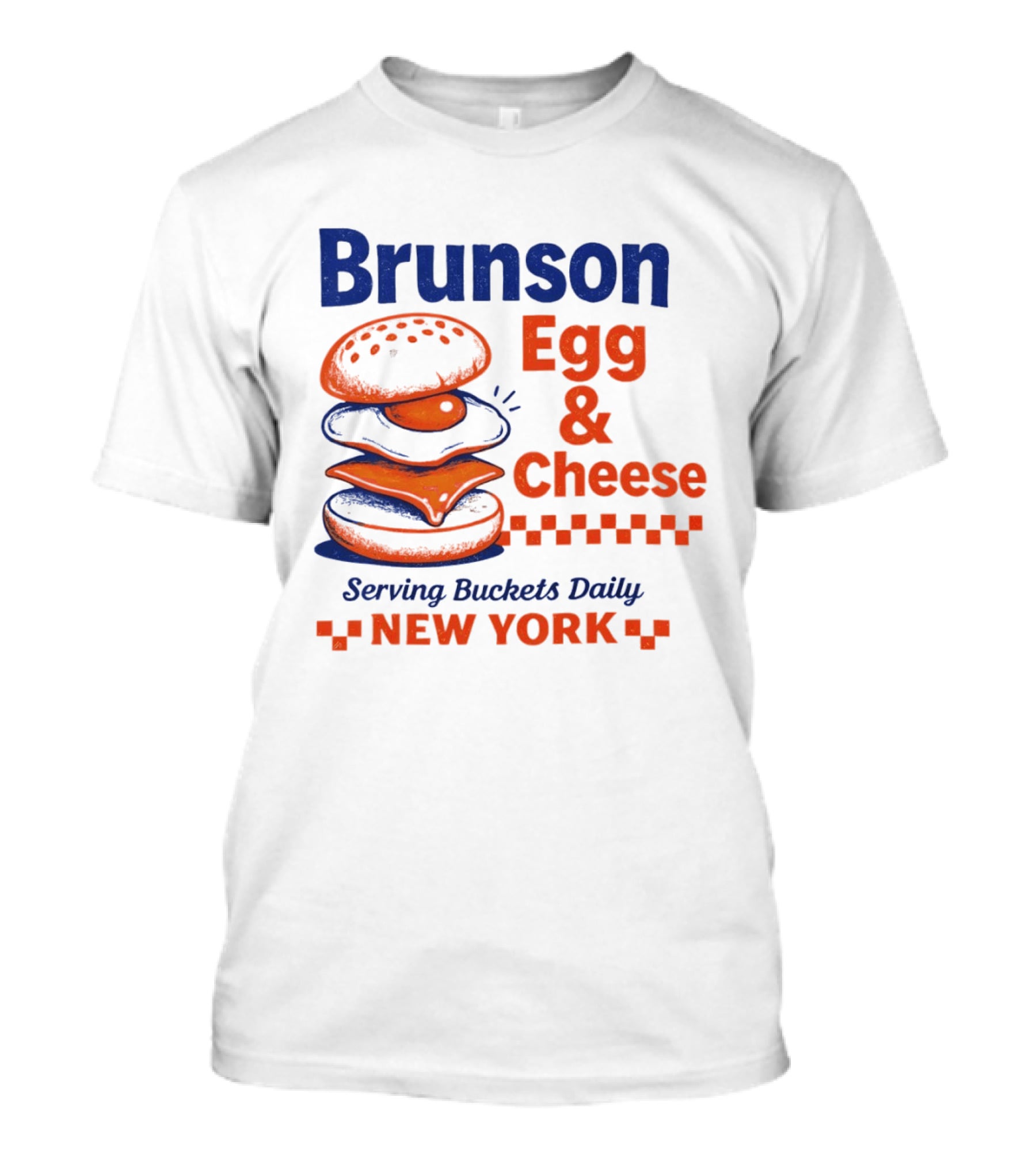 Brunson Egg & Cheese Serving Buckets Daily New York Knicks NBA T-Shirt