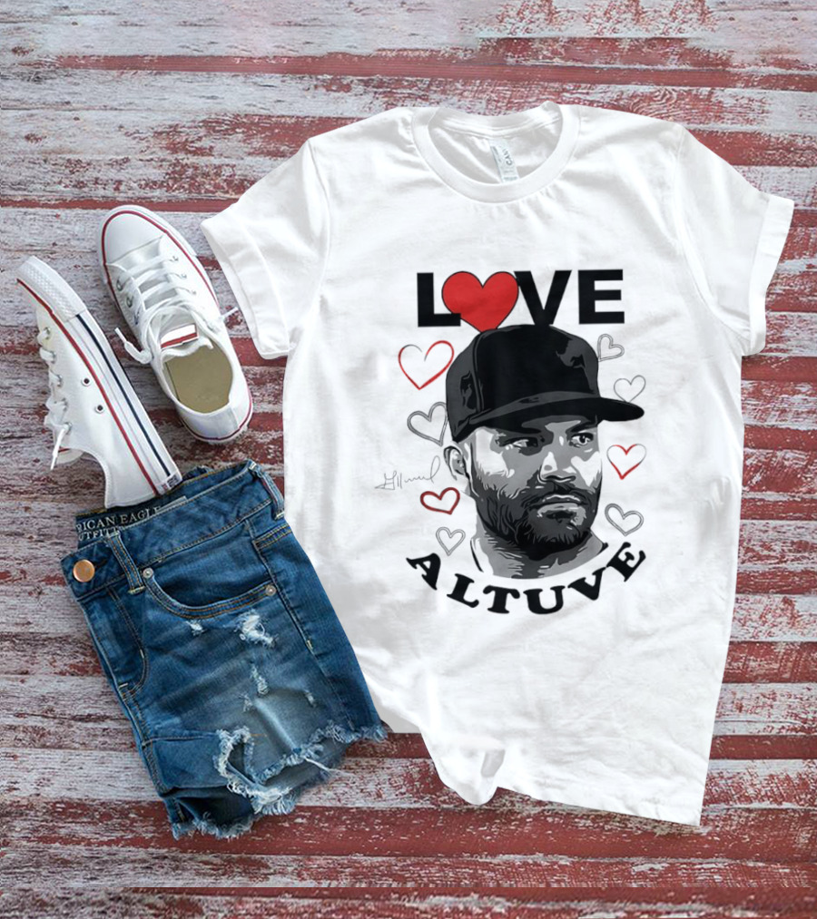 Love Altuve Houston Baseball Heart T-Shirt