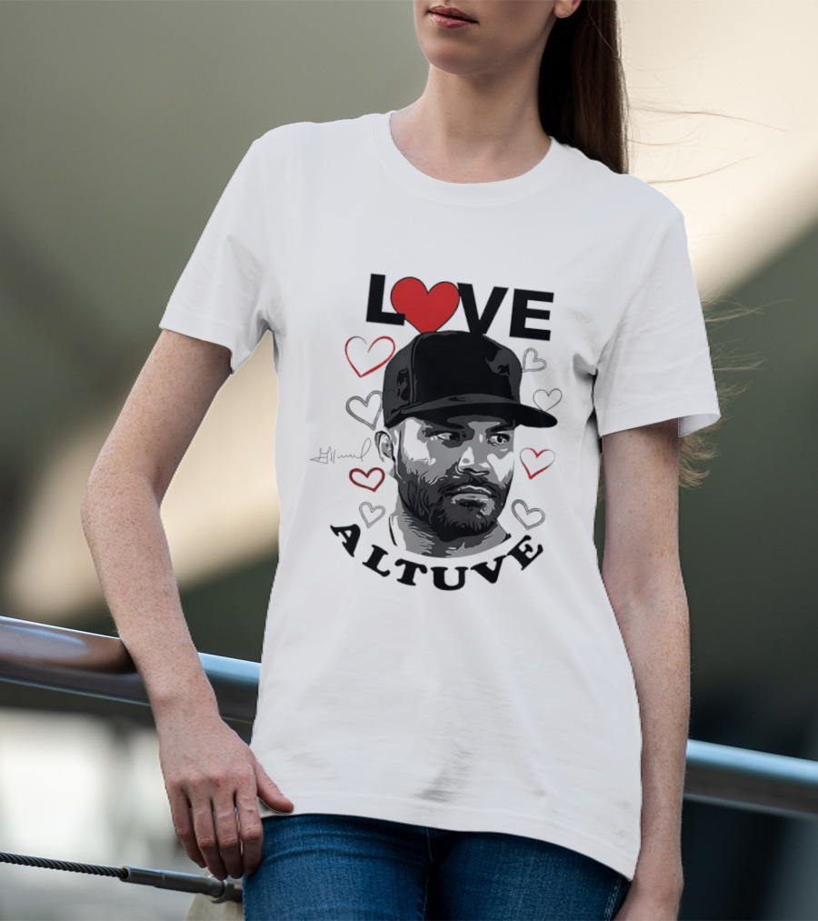 Love Altuve Houston Baseball Heart T-Shirt