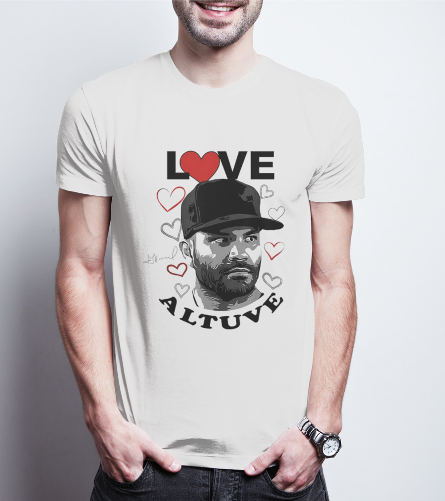Love Altuve Houston Baseball Heart T-Shirt