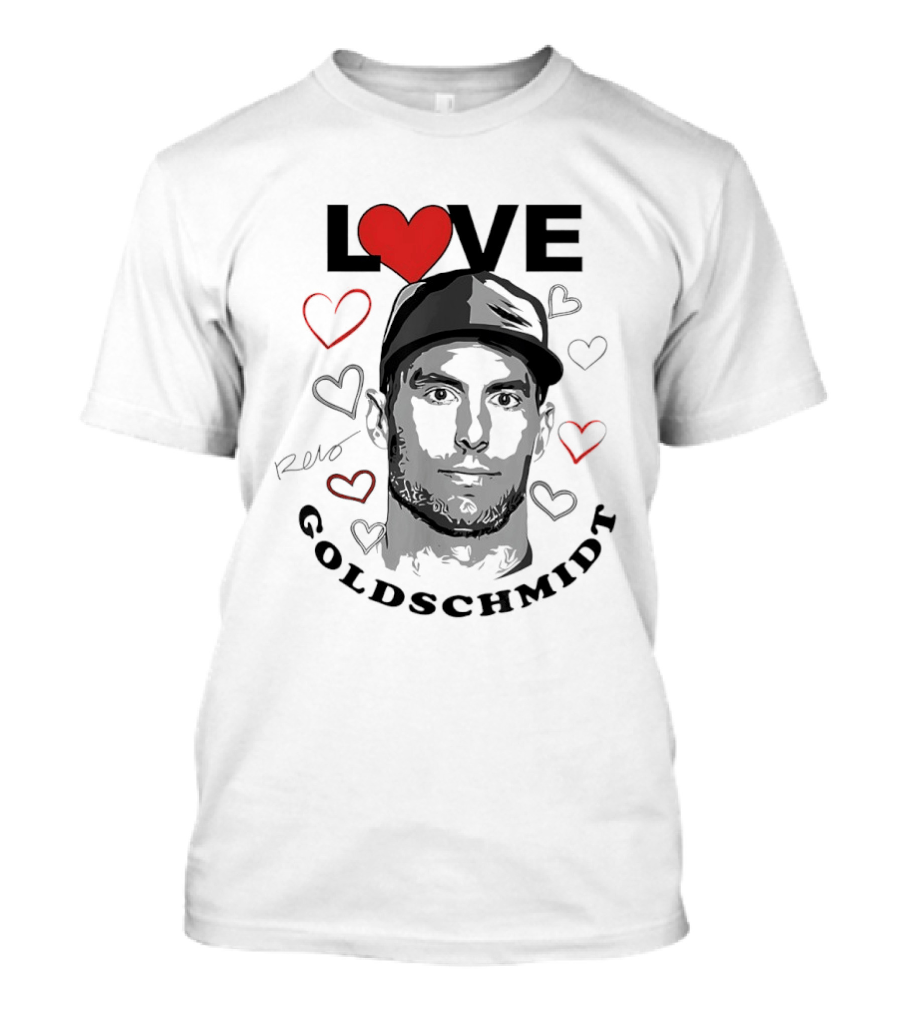 Love Paul Goldschmidt Heart Baseball T-Shirt