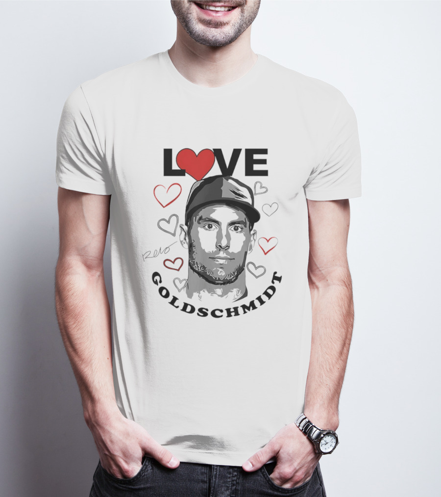 Love Paul Goldschmidt Heart Baseball T-Shirt