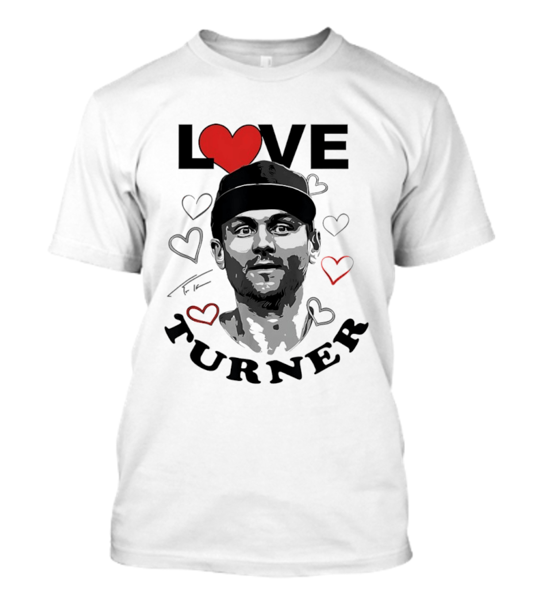 LOVE Trea Turner Philadelphia Phillies Baseball Heart T-Shirt