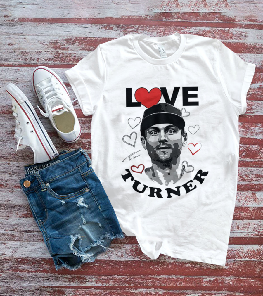 LOVE Trea Turner Philadelphia Phillies Baseball Heart T-Shirt