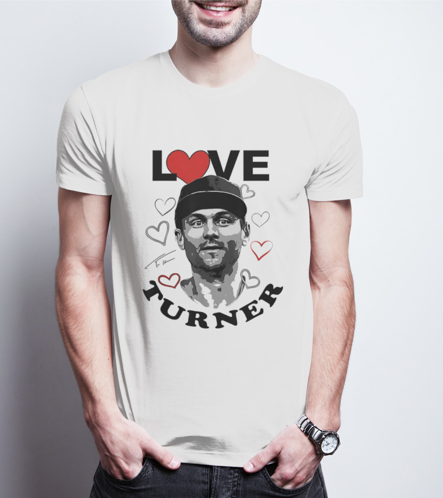 LOVE Trea Turner Philadelphia Phillies Baseball Heart T-Shirt