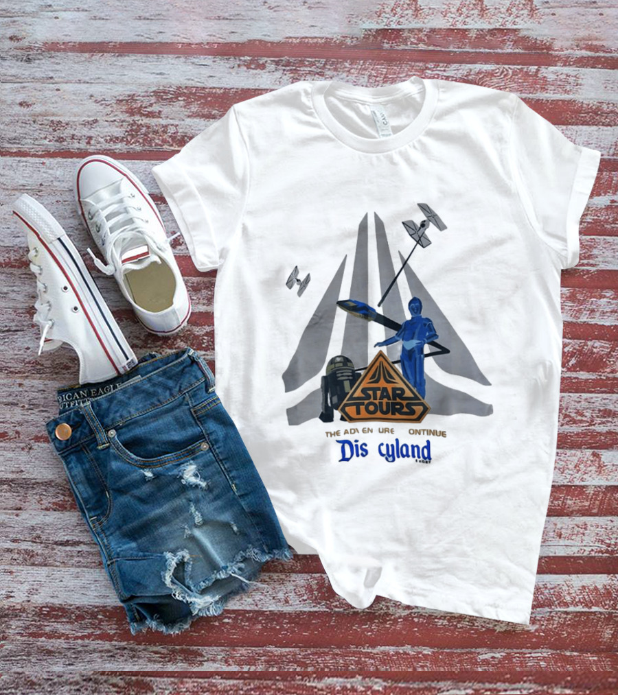 Star Tours The Adventures Continue Disneyland C 3PO R2 D2 T-Shirt