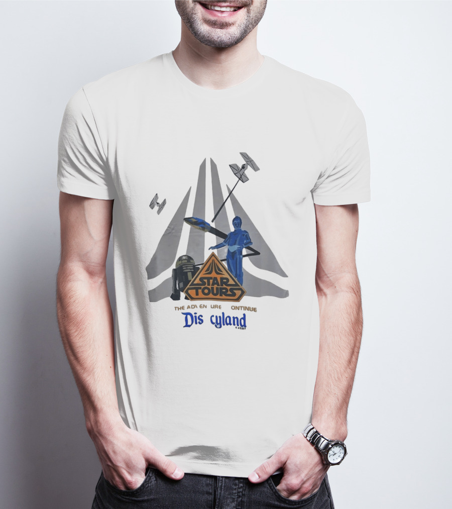 Star Tours The Adventures Continue Disneyland C 3PO R2 D2 T-Shirt
