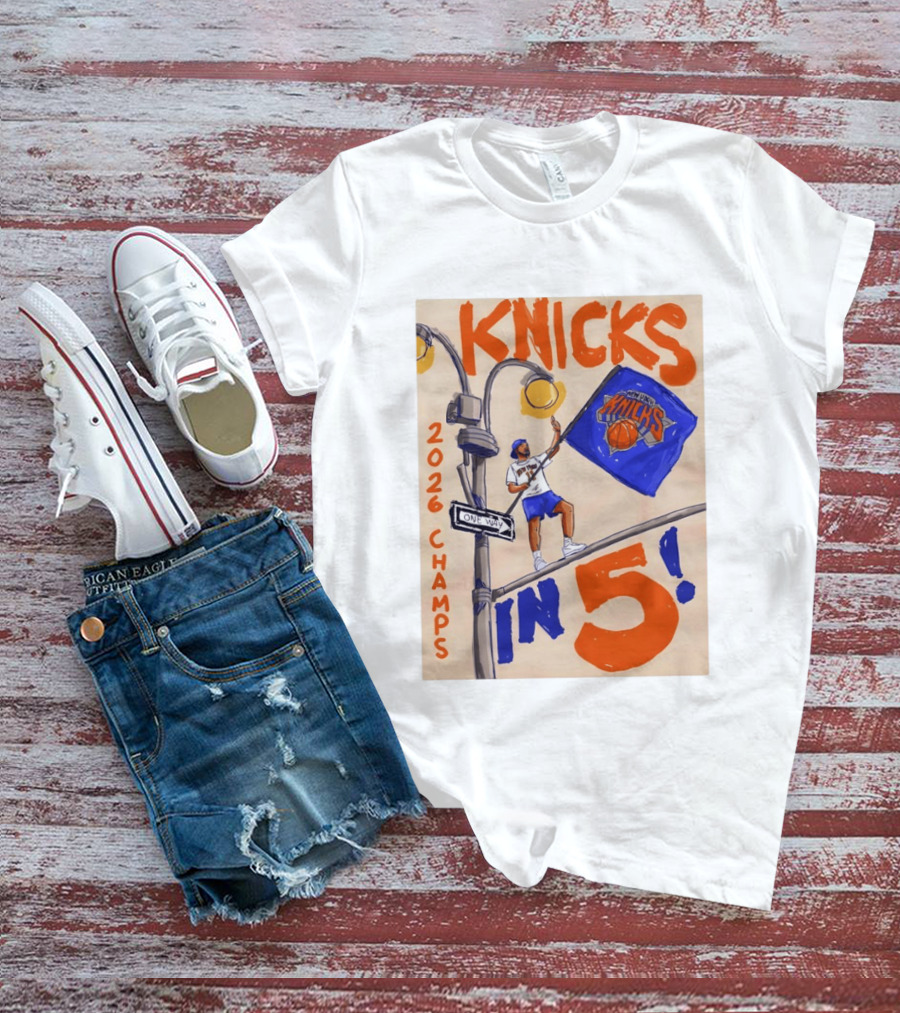 Jalen Brunson New York Knicks 2026 Champs Knicks In 5 Basketball Team T-Shirt