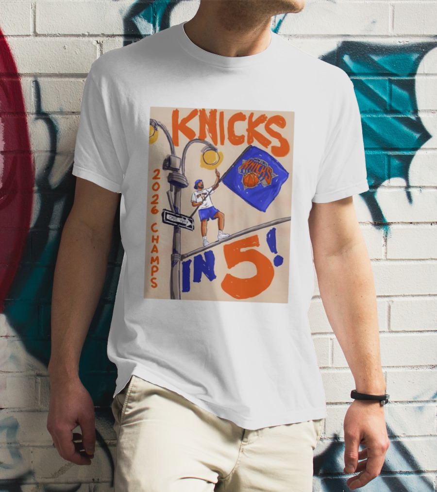 Jalen Brunson New York Knicks 2026 Champs Knicks In 5 Basketball Team T-Shirt