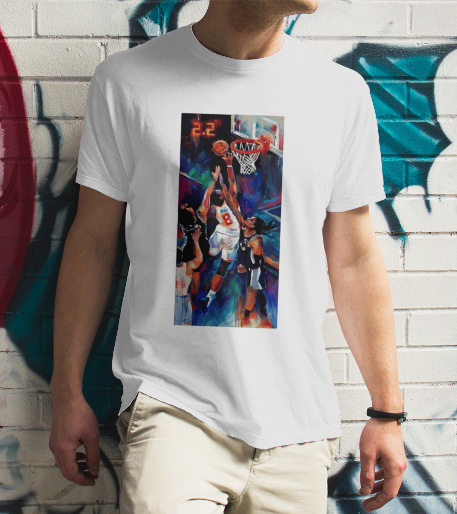 OG Anunoby Tip In 2.2 New York Knicks NBA Basketball Player Action T-Shirt