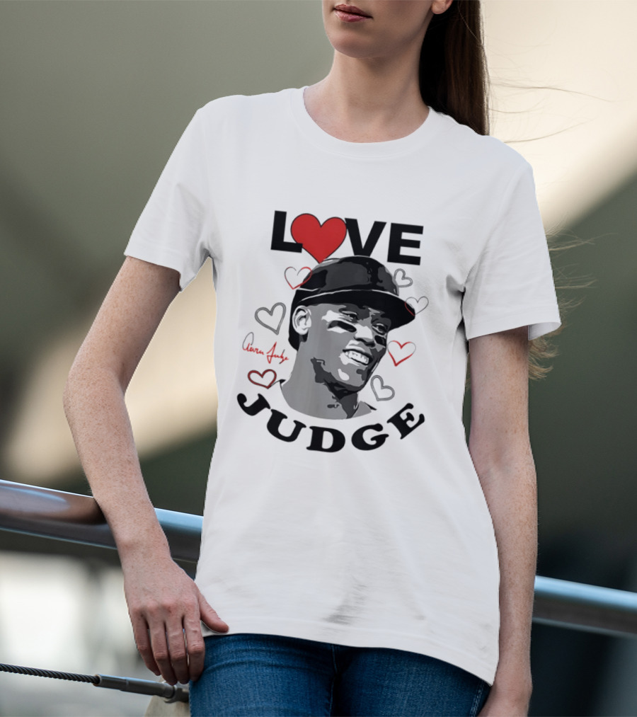 Love Aaron Judge New York Yankees Heart T-Shirt