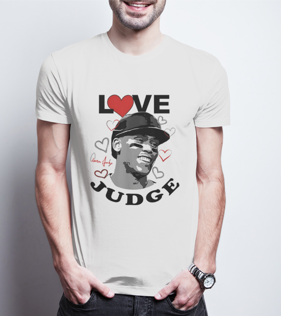 Love Aaron Judge New York Yankees Heart T-Shirt
