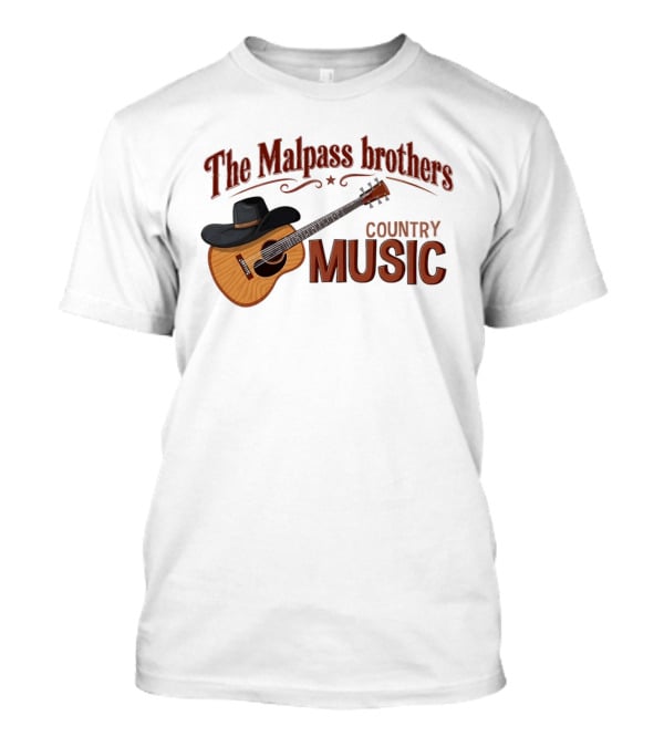 The Malpass Brothers Country Music Guitar And Cowboy Hat T-Shirt