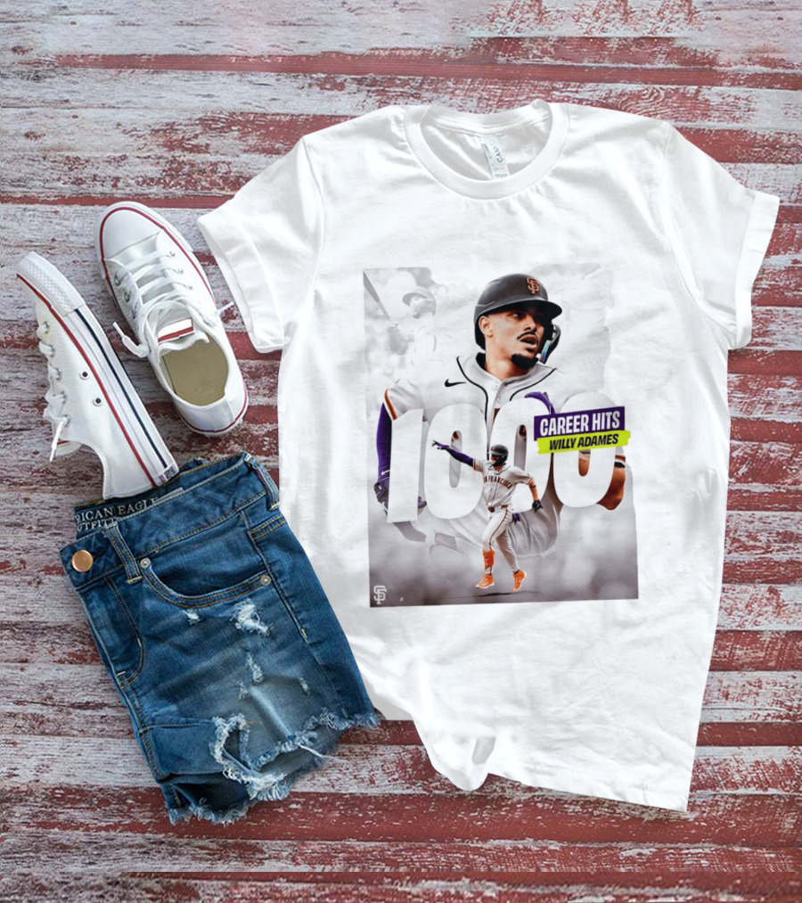 Willy Adames 1000 Career Hits San Francisco T-Shirt