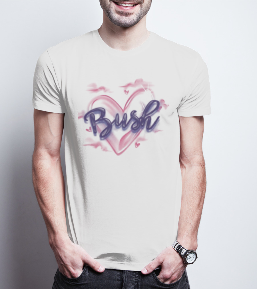 Bush Heart Graffiti Red And Blue T-Shirt