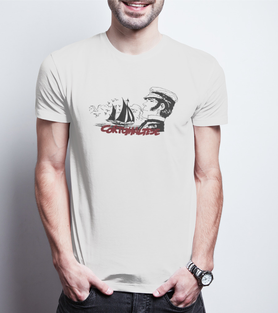 Corto Maltese Nautical Adventure Sailboat Captain T-Shirt