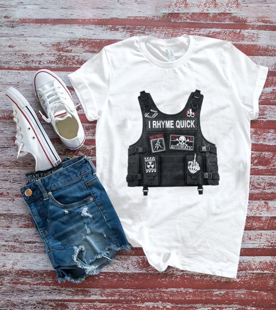 Hellbent Records I Rhyme Quick No Static Got An Automatic Danger Addiction T-Shirt