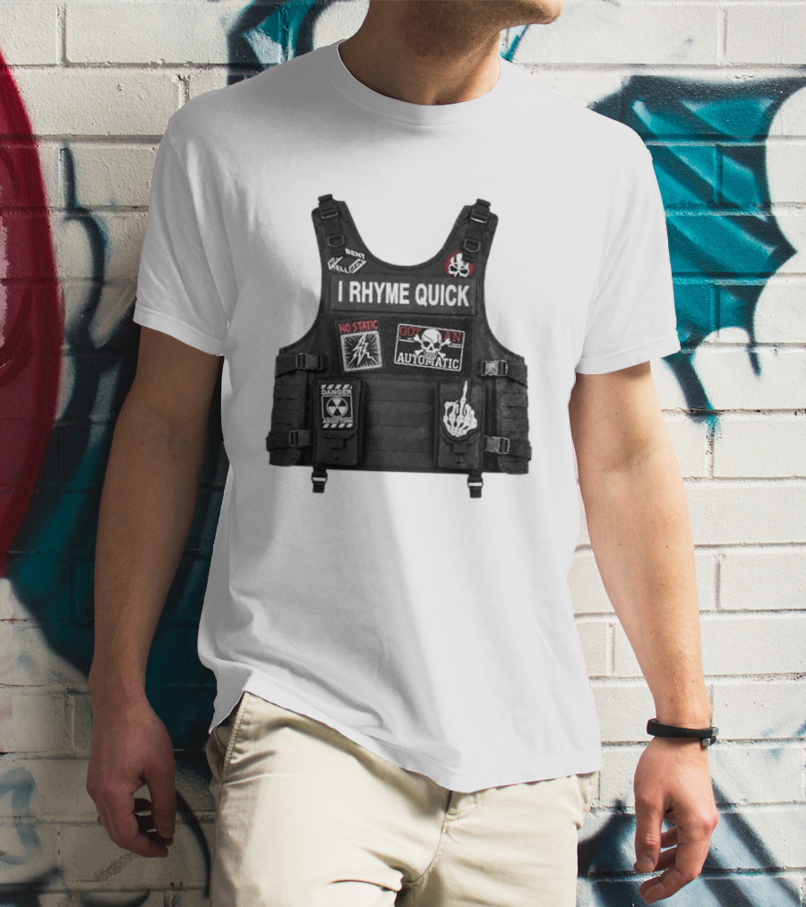 Hellbent Records I Rhyme Quick No Static Got An Automatic Danger Addiction T-Shirt