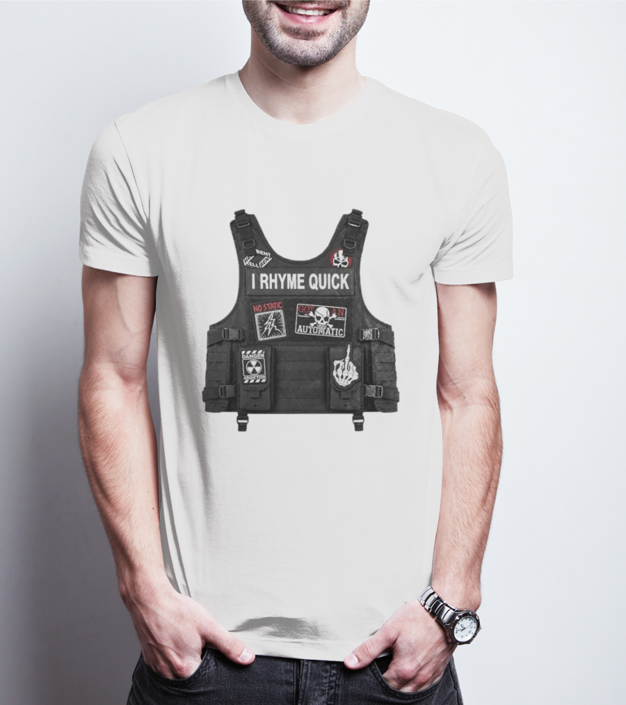 Hellbent Records I Rhyme Quick No Static Got An Automatic Danger Addiction T-Shirt