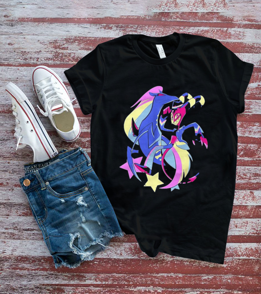 Blitz And Stolas Helluva Boss Neon Aesthetic Stars T-Shirt