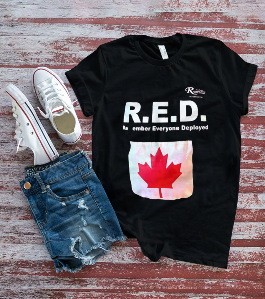 R.E.D. Remember Everyone Deployed Canadian Maple Leaf T-Shirt