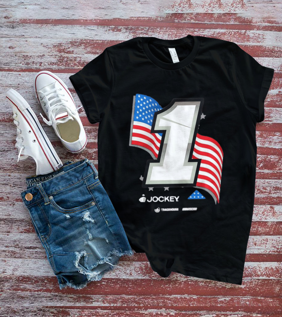 Ross Chastain 1 Jockey Folds Of Honor American Flag Trackhouse NASCAR Racing T-Shirt