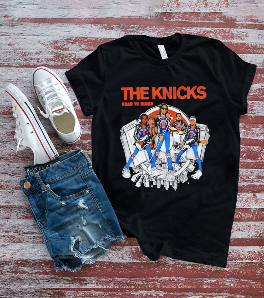 THE KNICKS Players Rock Road To Rings New York Knicks T-Shirt