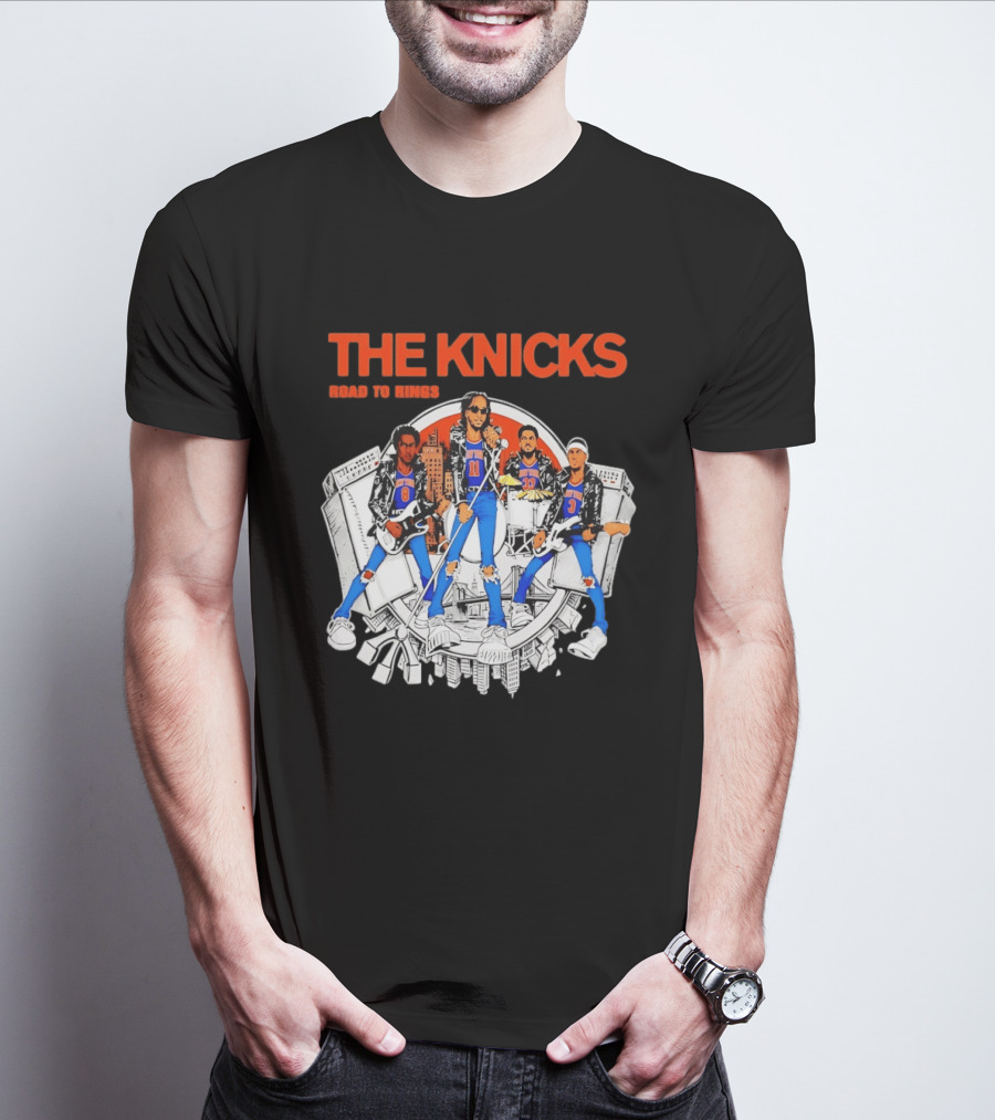 THE KNICKS Players Rock Road To Rings New York Knicks T-Shirt